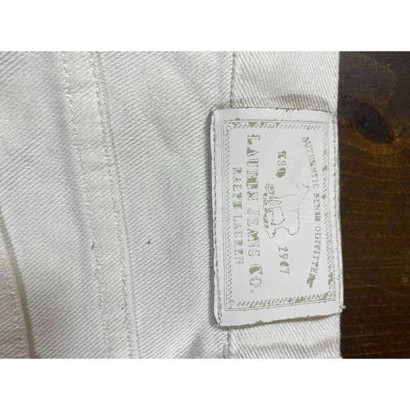 Ralph Lauren Jeans Southwestern Beaded Bootcut White Boho Sz 4 Embellished chic - Picture 13 of 15